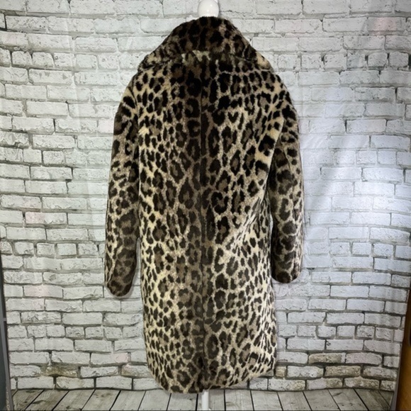 BCBG Tan Leopard Ariel Wool-Blend Peacoat XS - Picture 11 of 15